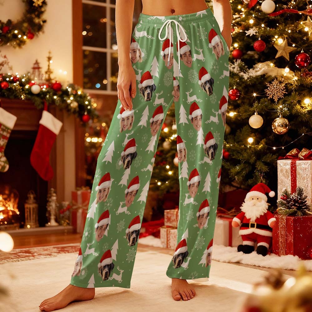 Christmas Pajama Pants with Faces, Faces on Pajamas, Face Pajama Pants, Personalized Pajamas with Face, Custom Face Pajamas, Gift for Family - 