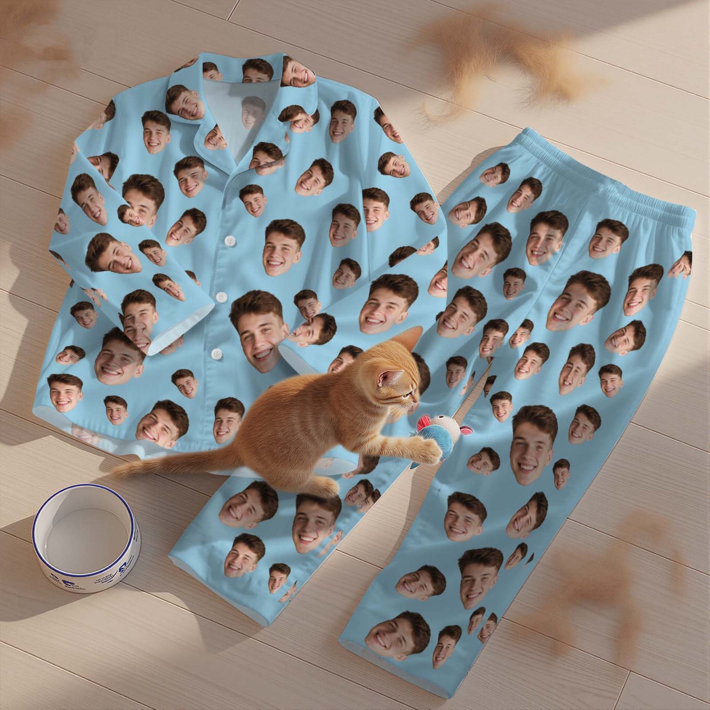 Custom Face Pajama Set,Christmas Pajamas,Personalized Photo Pajamas,Men Women Pajamas Bridal Party Birthday Anniversary Day Gifts,dog gifts - 