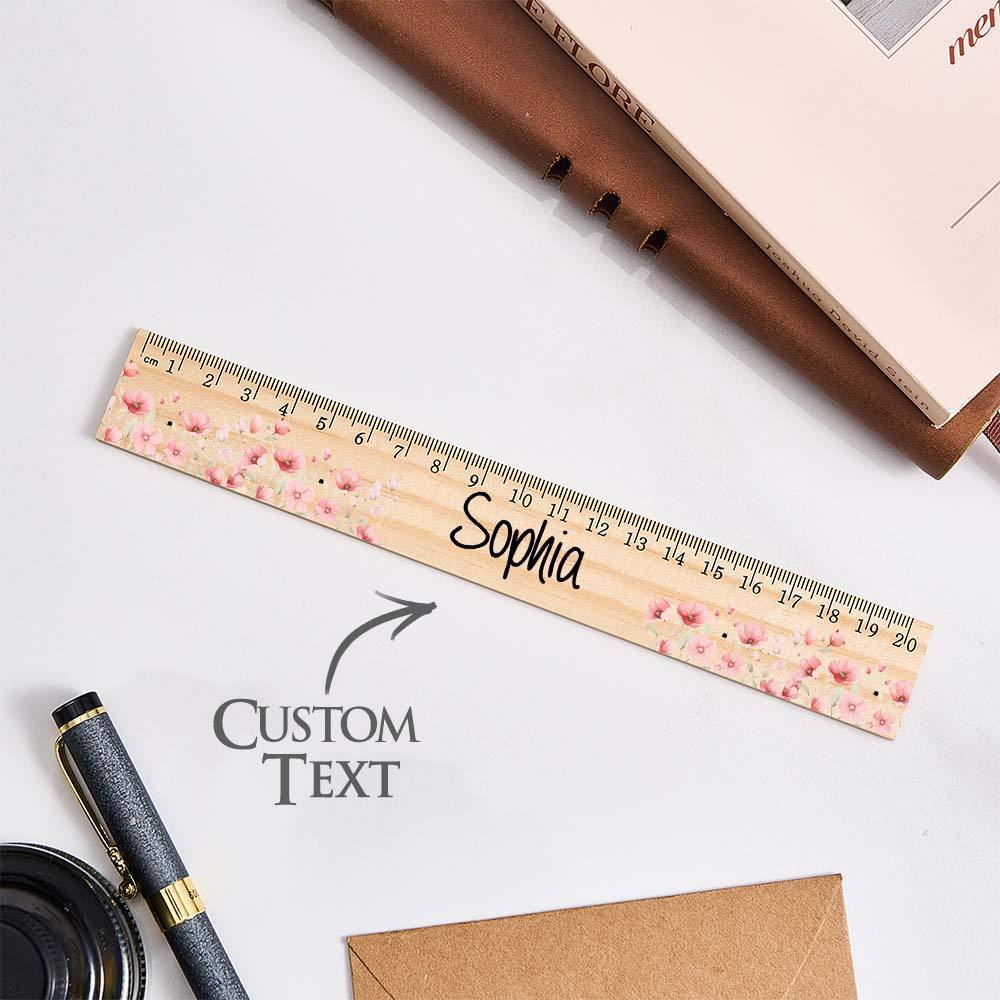 Personalized Name Ruler Custom Wooden Ruler School Enrollment Gifts Back to School Gifts for Children - Myphotowallet
