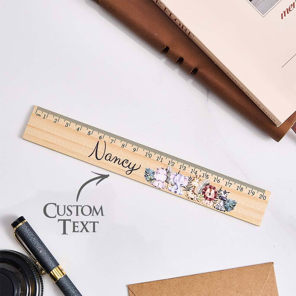 Personalized Name Ruler Custom Wooden Ruler School Enrollment Gifts Back to School Gifts for Children - Myphotowallet