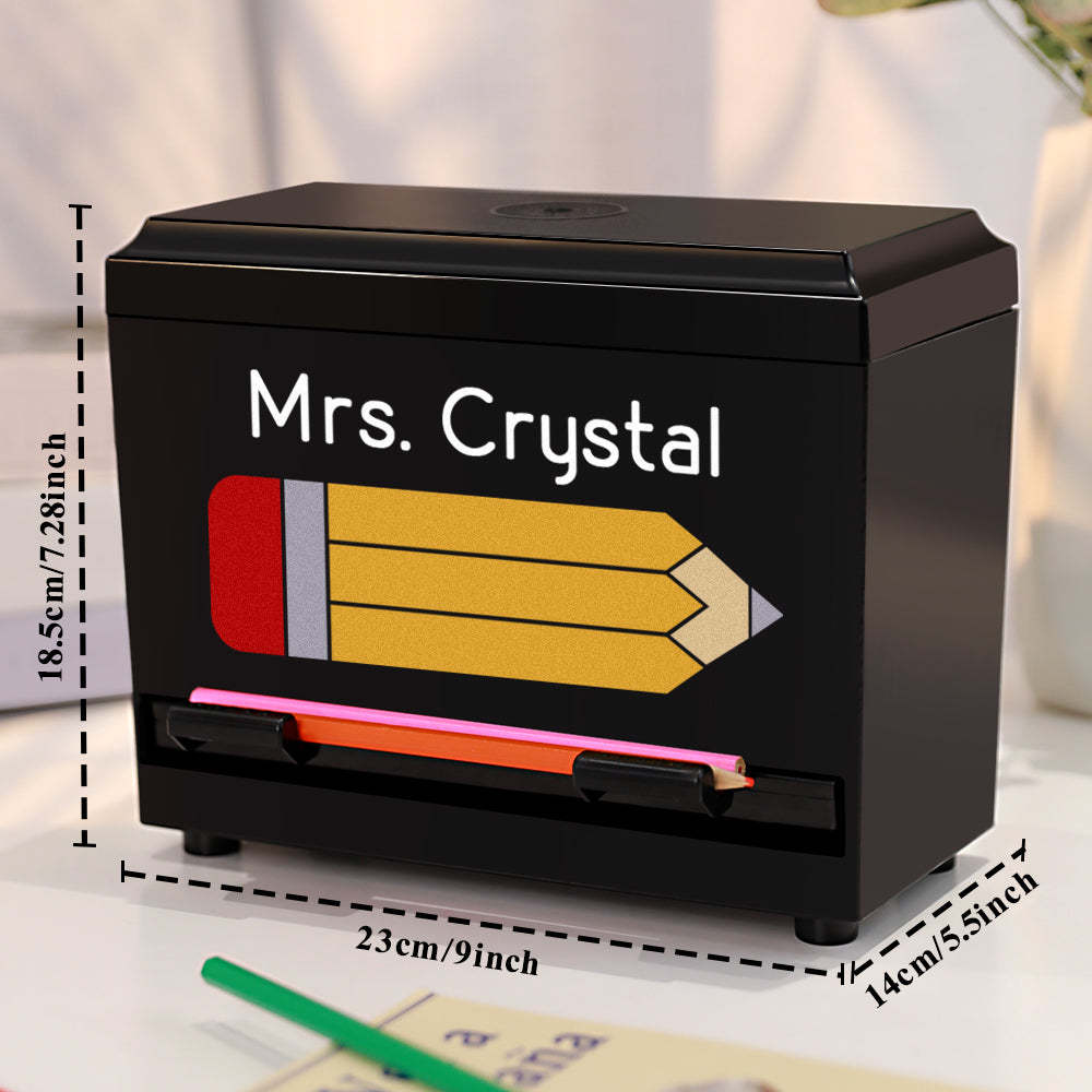 Personalized Pencil Dispenser with Name Pencil Cases Appreciation Gift for Teacher - Myphotowallet