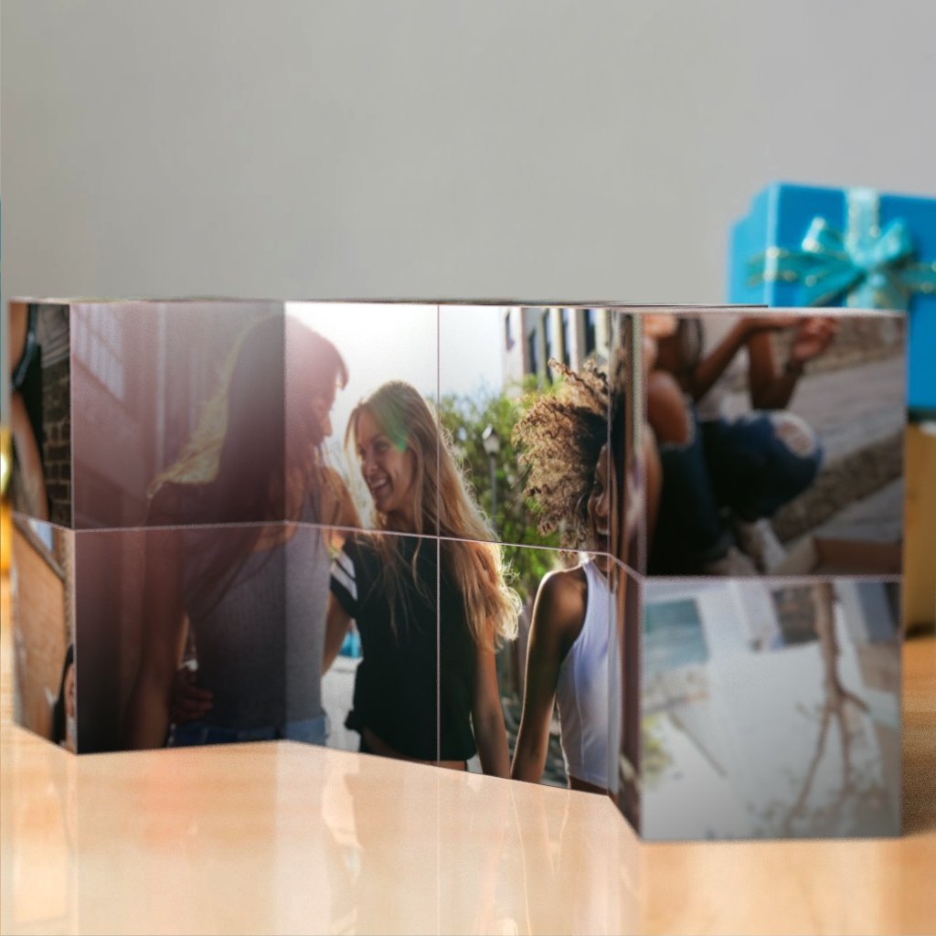 Custom Multi Photo Folding Magic Rubic's Cube Love Gifts