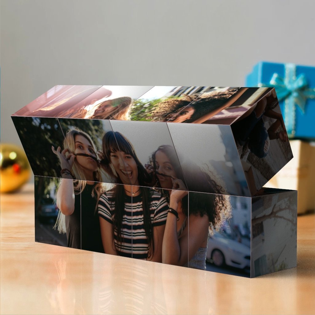 Custom Multi Photo Folding Magic Rubic's Cube Love Gifts