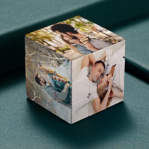 Personalized Multiphoto Rubic's Cube Christmas Gifts For Her