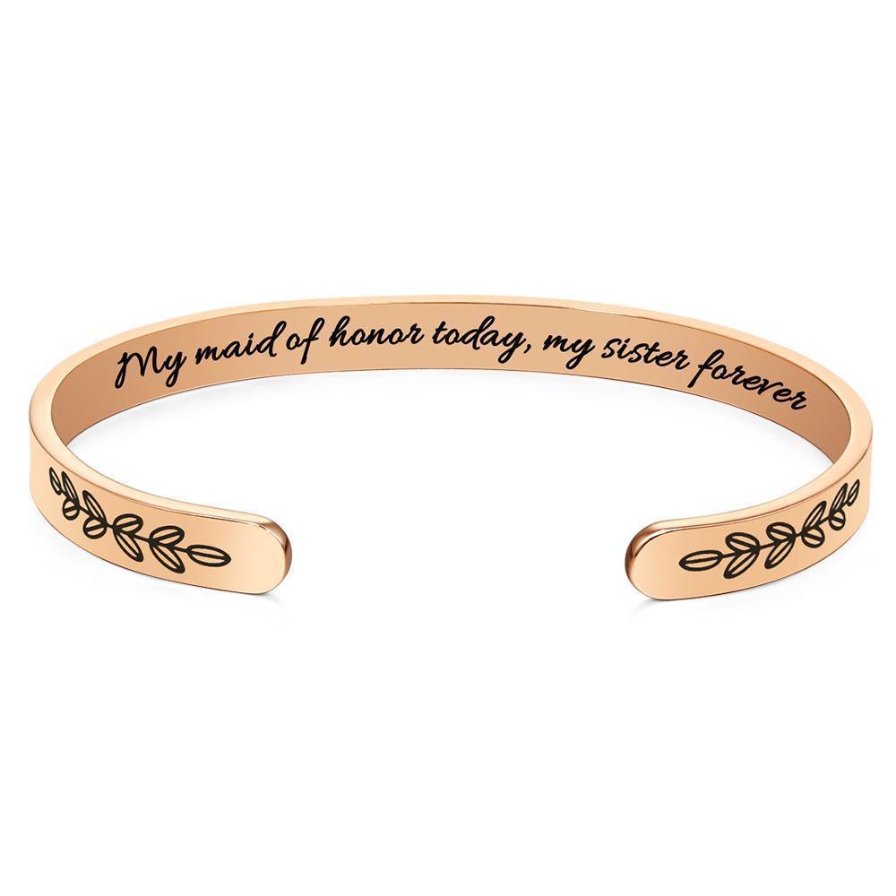 Always My Sister Forever My Friend Cuff Bracelet - myspotifyplaque