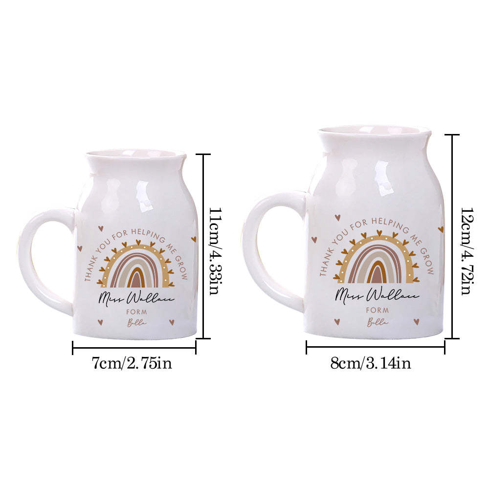 Personalized Teacher Vase Rainbow Vase Back to School Gift for Teacher - Myphotowallet