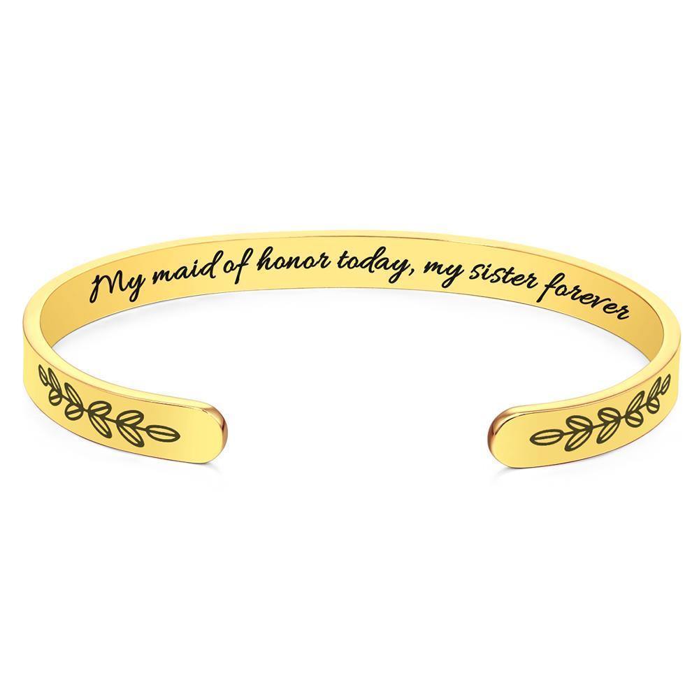 Always My Sister Forever My Friend Cuff Bracelet - myspotifyplaque