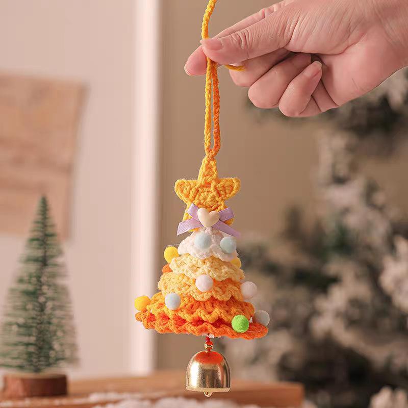 Hand-Crocheted Christmas Tree Car Hanging Ornament  Festive Gift - 