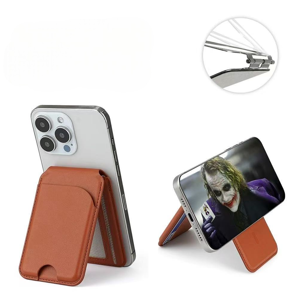 New Rotating Magnetic Wallet Stand – Multi-Card Holder with Secure Snap-On Design -