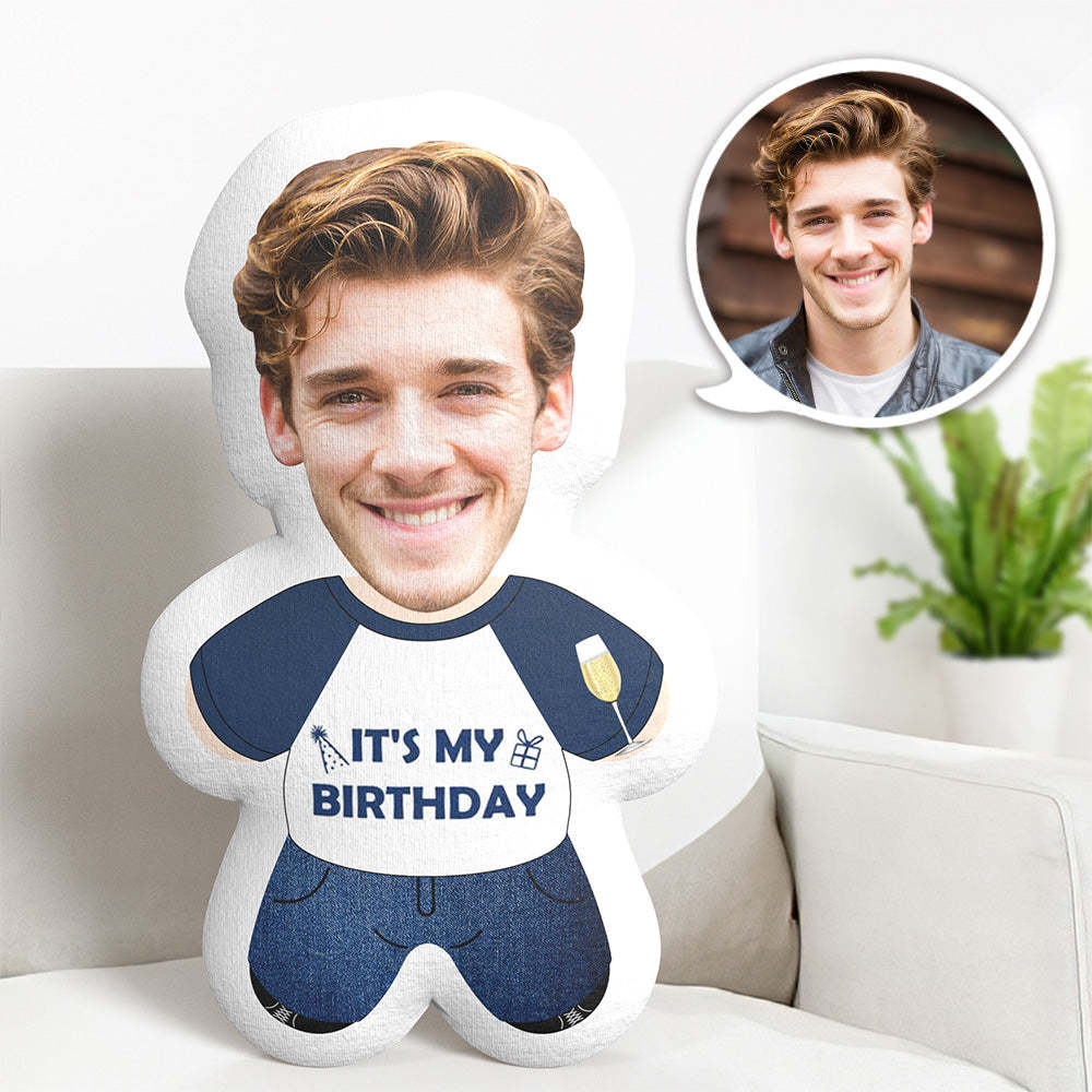 Custom Pillow Face Body Pillow It's My Birthday Pillow Birthday Minime Pillow - MyFaceTshirt