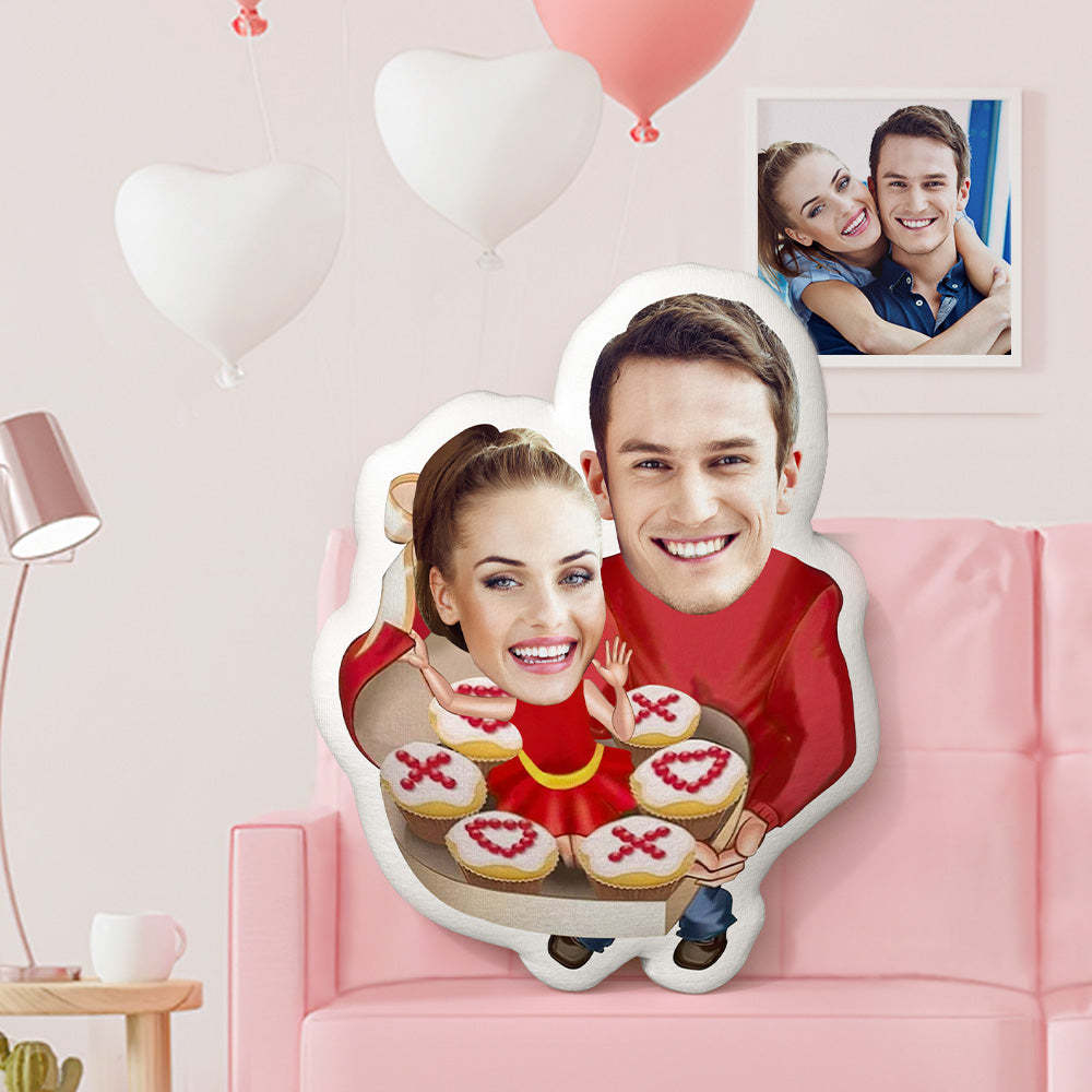 Custom Valentine's Day Gifts Pillow Face Pillow Gift Box Couple Pillow - Get Photo Blanket