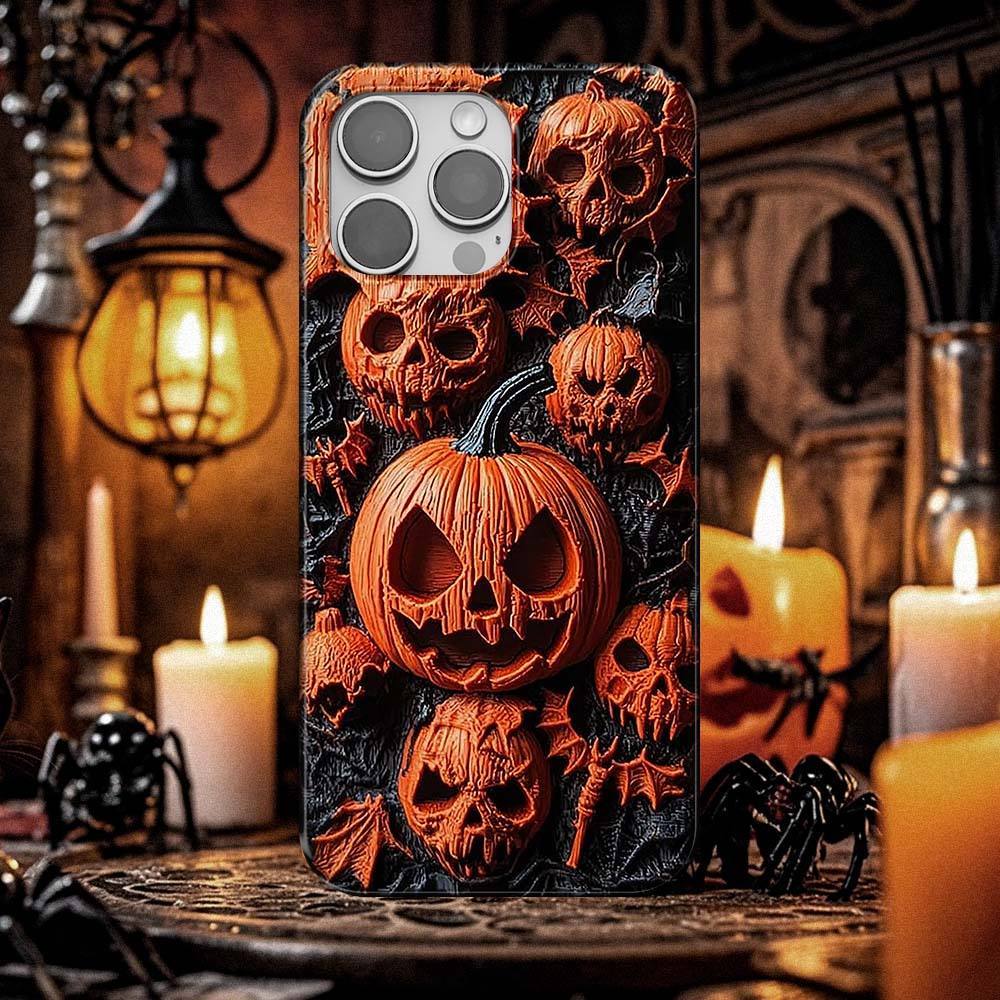 Halloween 3D Pumpkins Phone Case,Multiple Styles Available for iPhone, Samsung Galaxy, Google Pixel,8styles