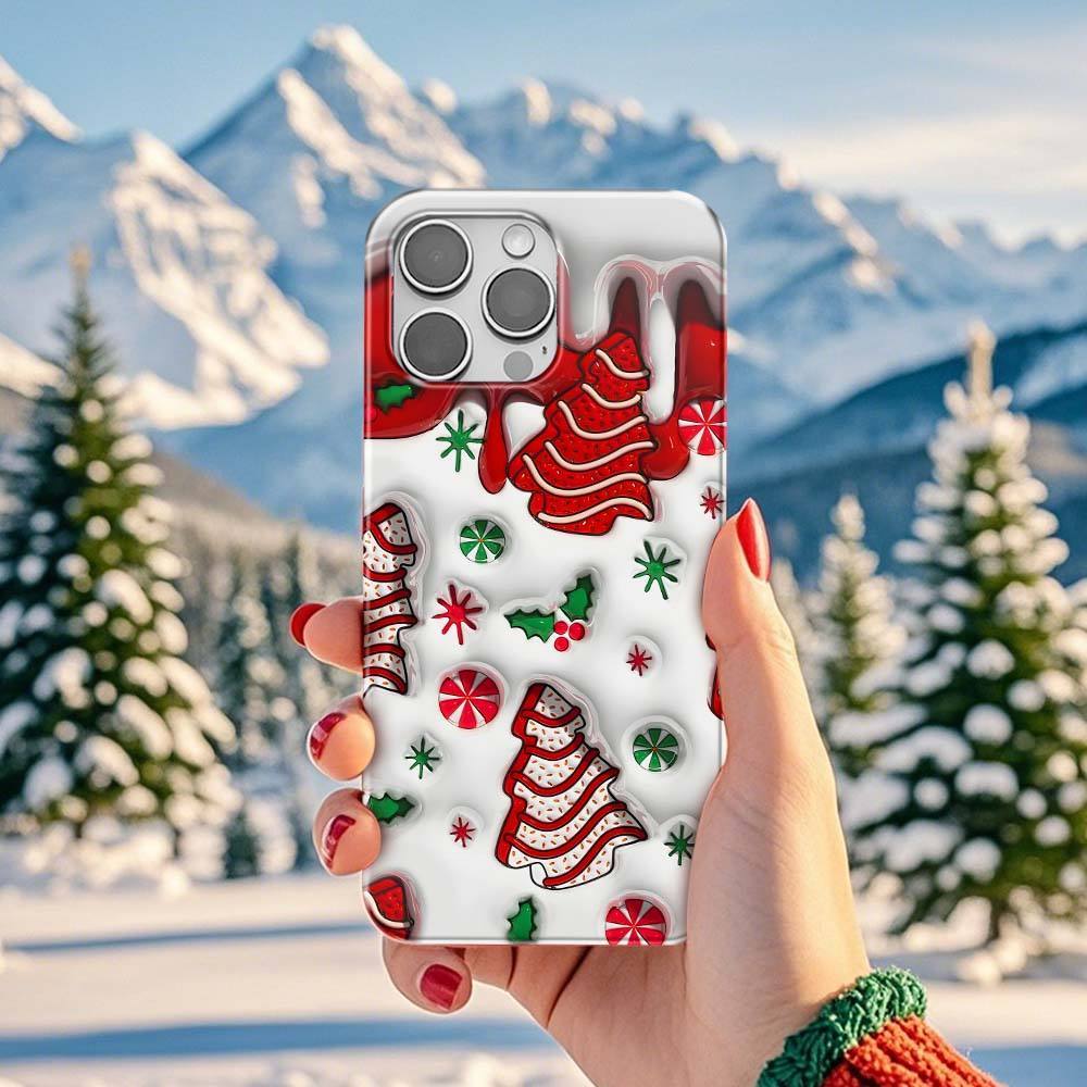 Christmas 3D Winter Phone Case Cover for iPhone 16 15 Pro Max, 14 Plus, 13, 12, 11, XR, XS & Samsung S24, S23, S22, A54, A53, Pixel 8, 7