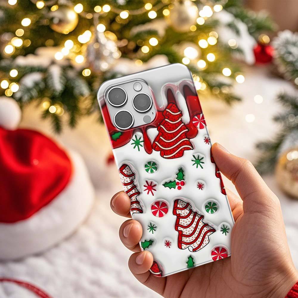 Christmas 3D Winter Phone Case Cover for iPhone 16 15 Pro Max, 14 Plus, 13, 12, 11, XR, XS & Samsung S24, S23, S22, A54, A53, Pixel 8, 7