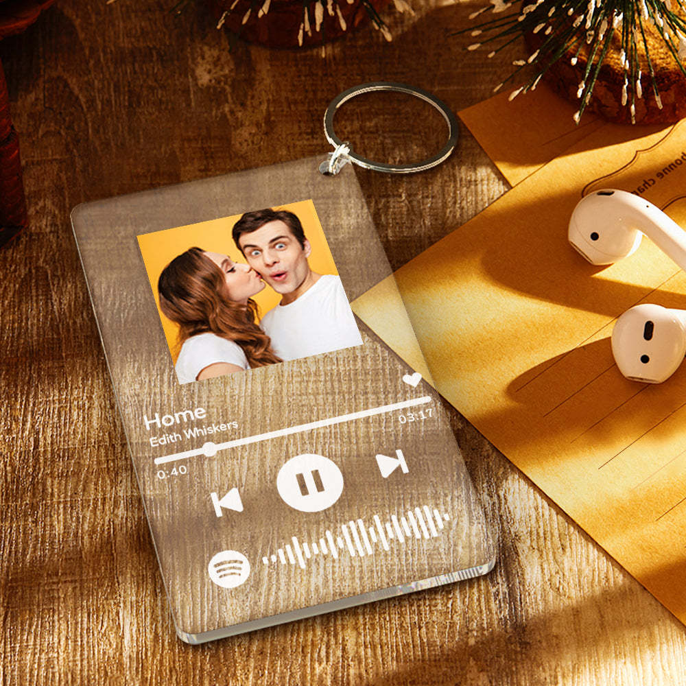 Personalized Scannable Spotify Code Music Keychain