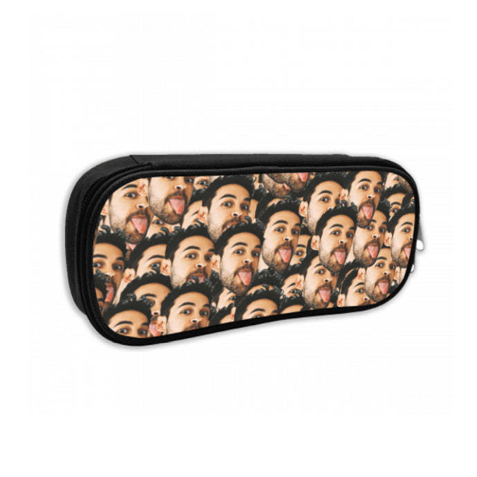 Back To School Gifts Personalized Mash Face Photo Makeup Bag, Pencil bag -