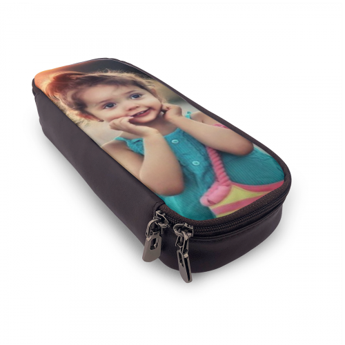 Back To School Gifts Personalized Leather Photo Pencil Case -