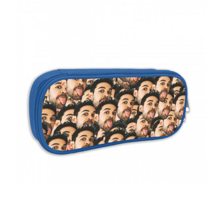 Back To School Gifts Personalized Mash Face Photo Makeup Bag, Pencil bag -