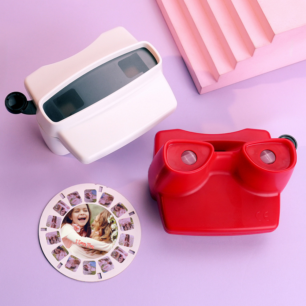 Custom 3D Viewfinder and Reel-Personalized Mother Day Gifts Text and Photo Viewer with Your Own Photos for Mom