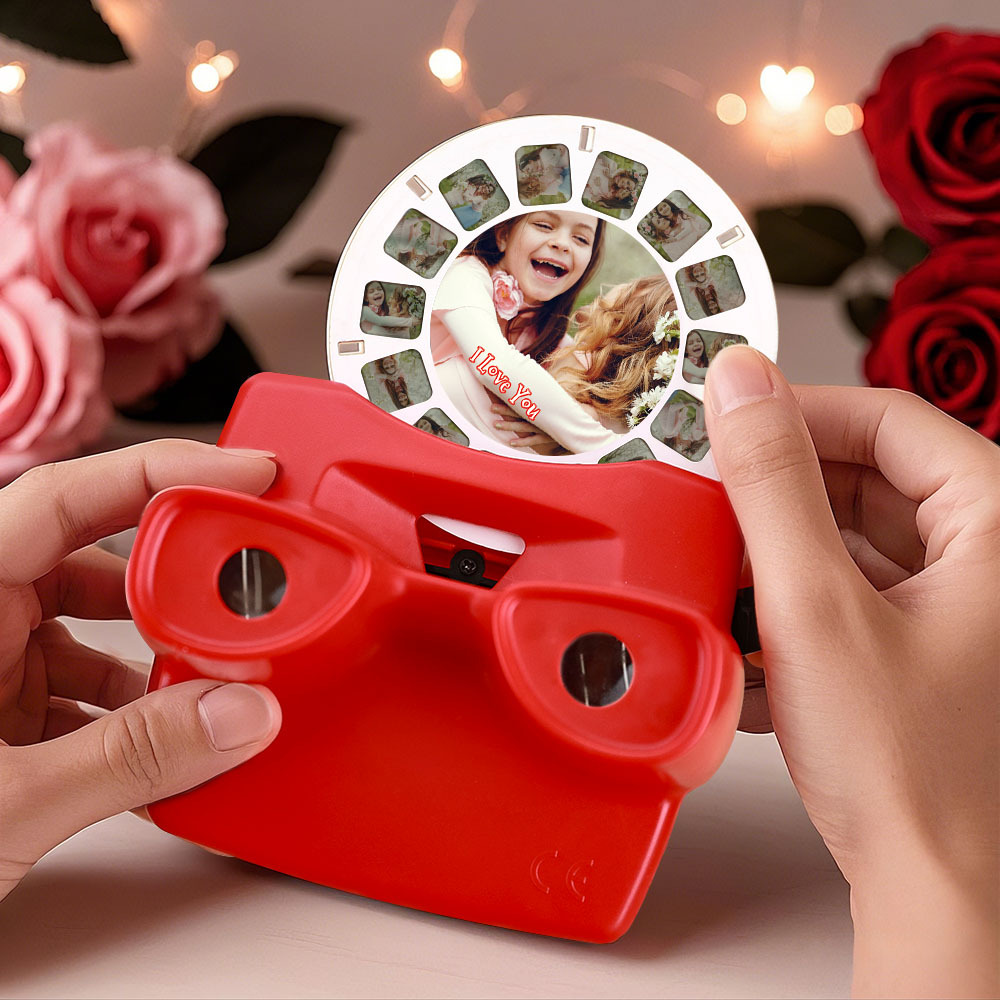 Custom 3D Viewfinder and Reel-Personalized Mother Day Gifts Text and Photo Viewer with Your Own Photos for Mom
