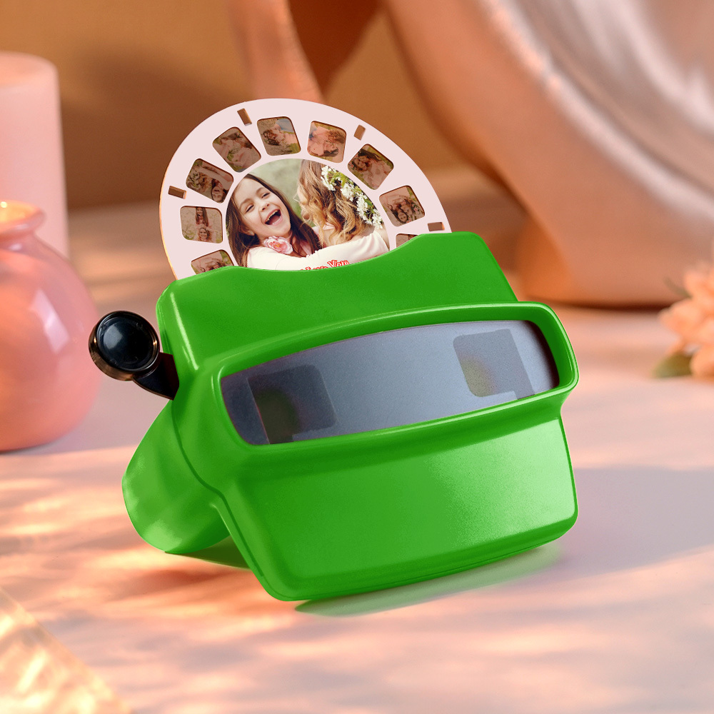 Custom 3D Viewfinder and Reel-Personalized Mother Day Gifts Text and Photo Viewer with Your Own Photos for Mom