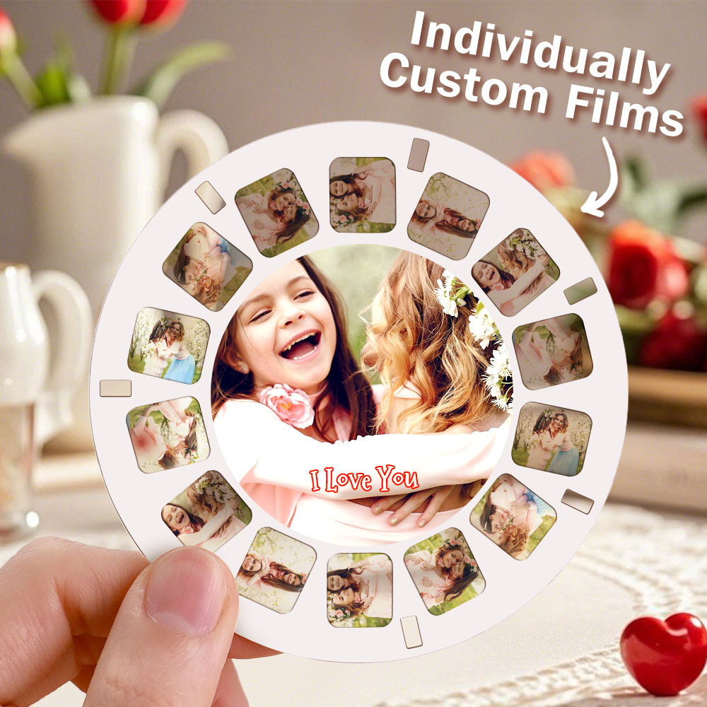 Custom 3D Viewfinder and Reel-Personalized Mother Day Gifts Text and Photo Viewer with Your Own Photos for Mom