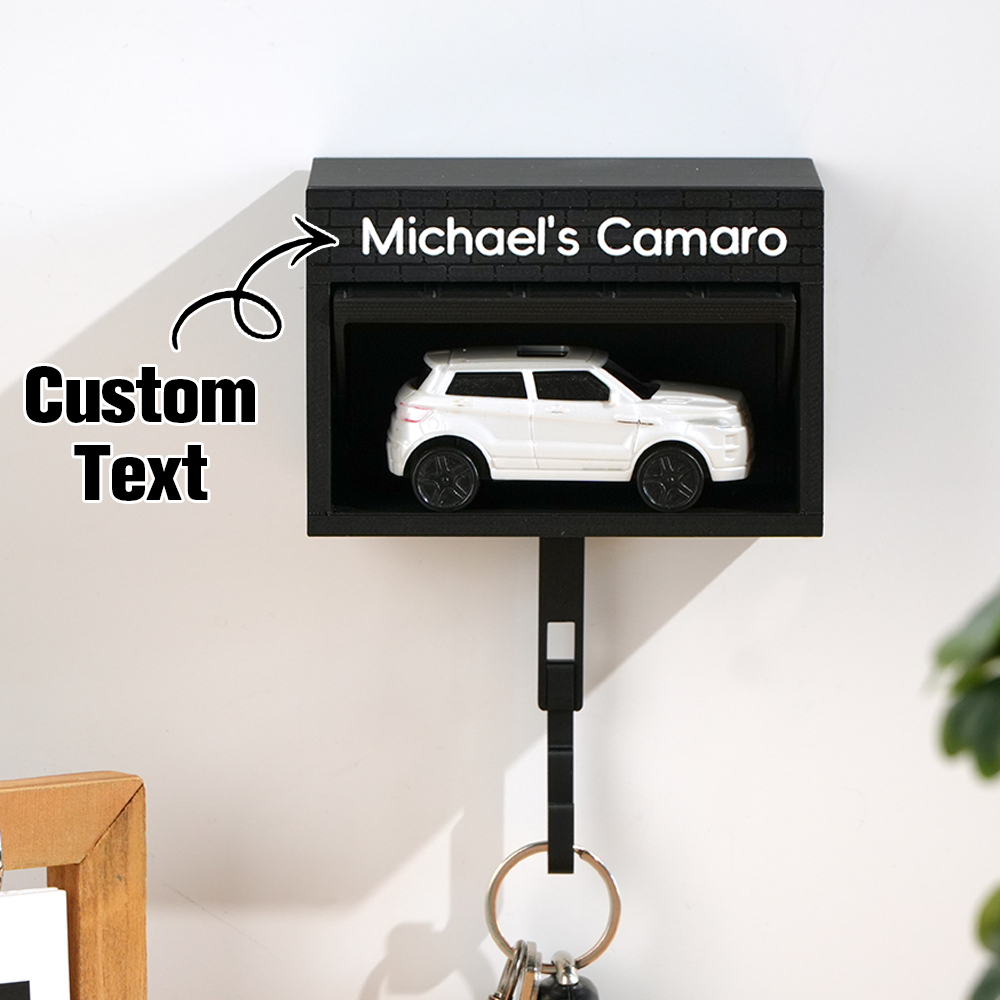 Mini Garage Key Holder for 1:64 Scale Cars Wall Mount Display Gift for Car Lovers Father's Day Gift