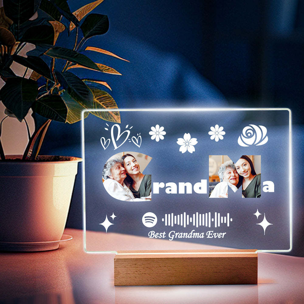 Custom Mother's Day Night Light Spotify Night Light Custom Night Light For Grandma - myphotowalletuk