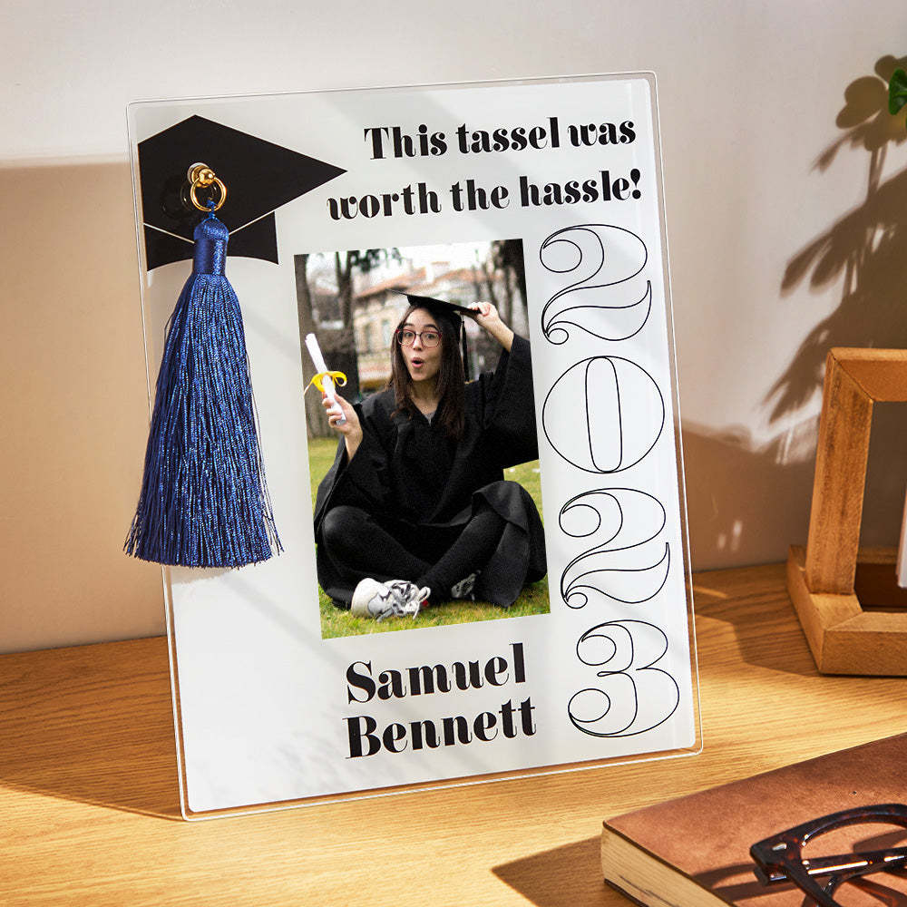 Custom Photo Engraved Tassel Graduation Frame Commemorative Gifts - Myphotowallet