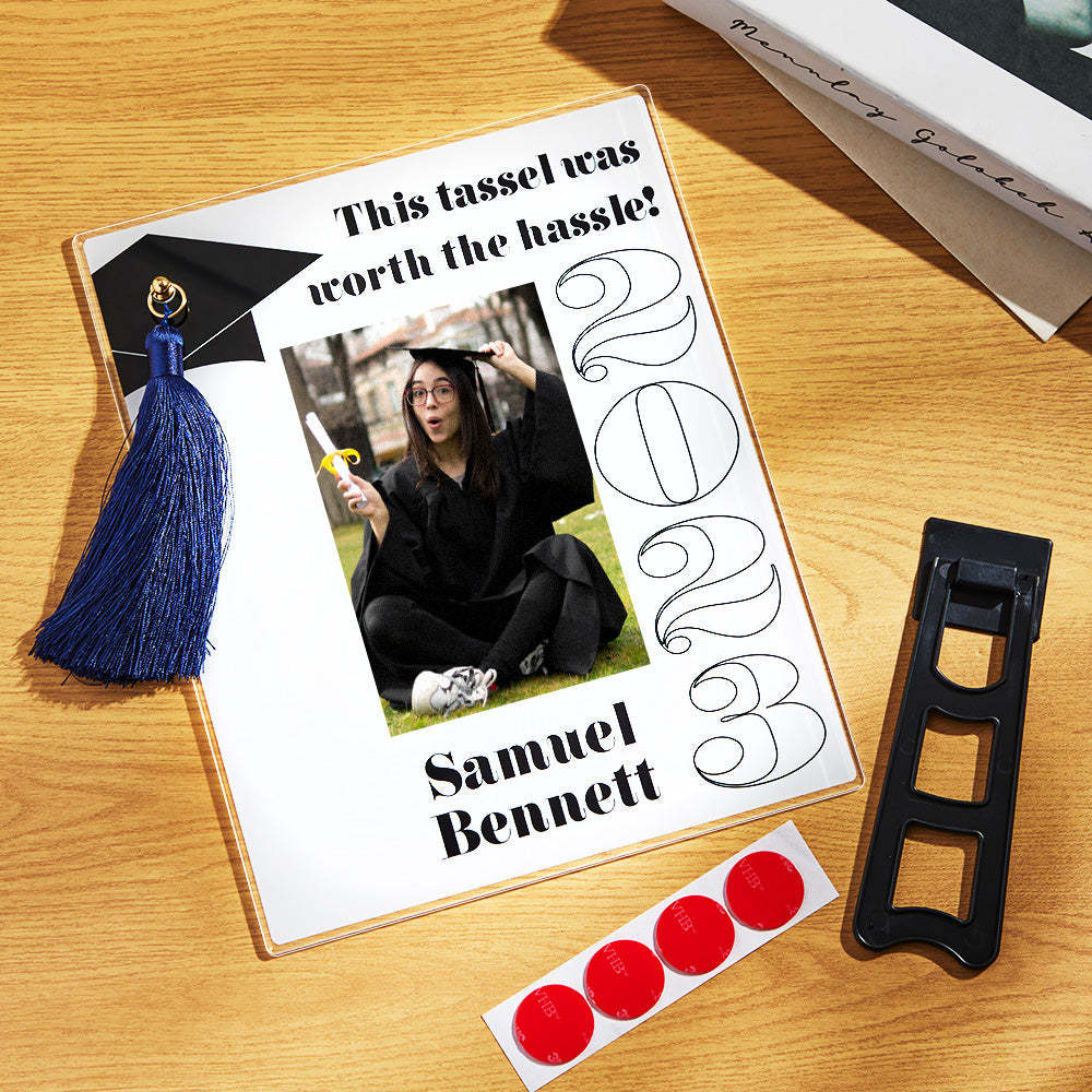 Custom Photo Engraved Tassel Graduation Frame Commemorative Gifts - Myphotowallet