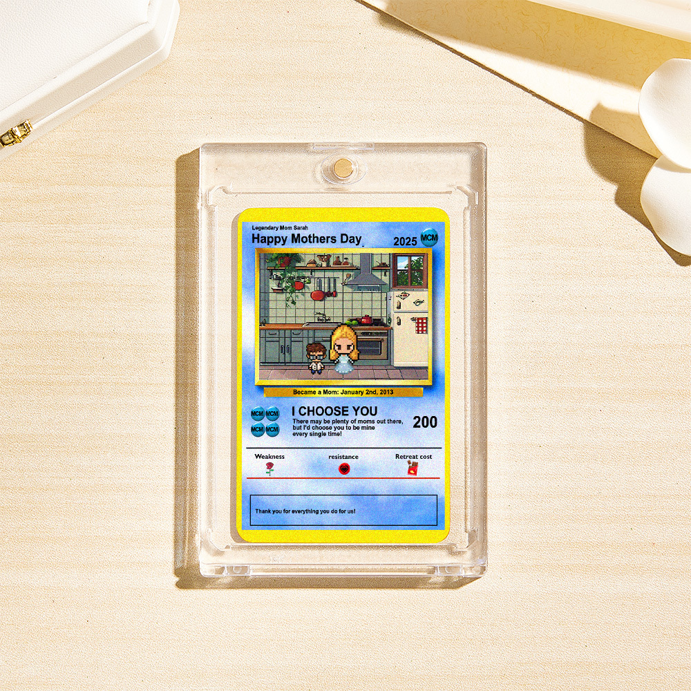 Custom Image Metal Cards Build Your Own Role Mother's Day Gift Memorable Keepsake - MyFaceTshirt