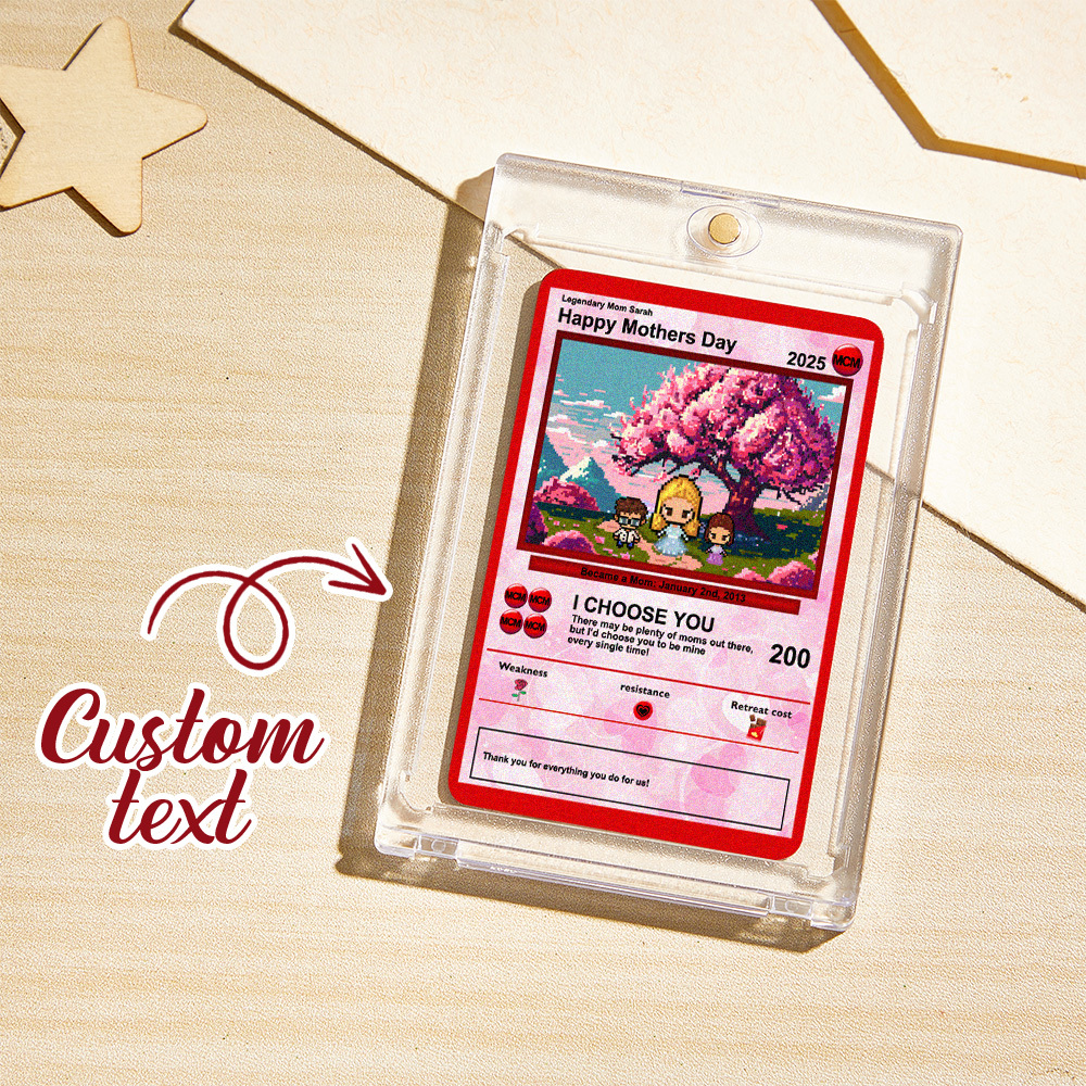 Custom Image Metal Cards Build Your Own Role Mother's Day Gift Memorable Keepsake - MyFaceTshirt