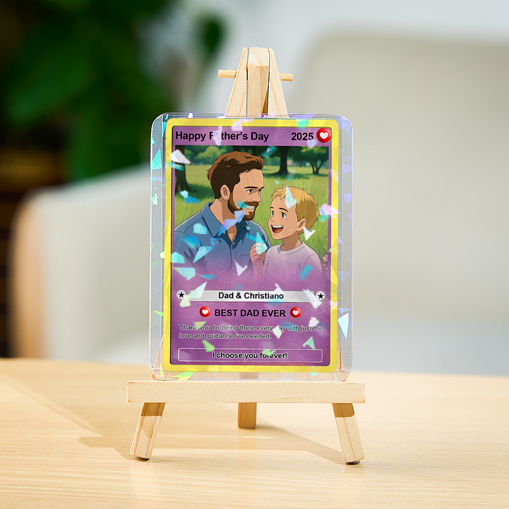 Father's Day Poke Card, Custom Poke Card, Gift For dad, Father's Day Gift, Custom Poke Present - MyFaceTshirt