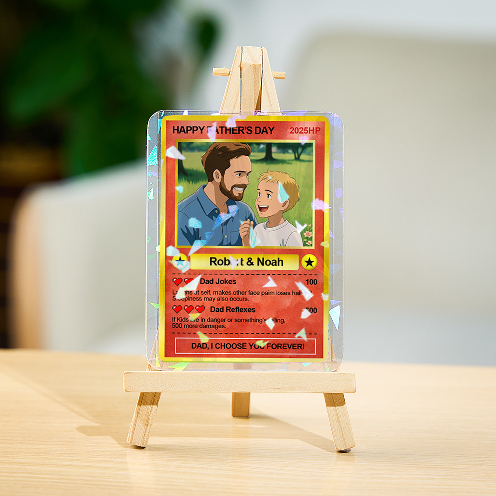 Father's Day Poke Card, Custom Poke Card, Gift For dad, Father's Day Gift, Custom Poke Present - MyFaceTshirt