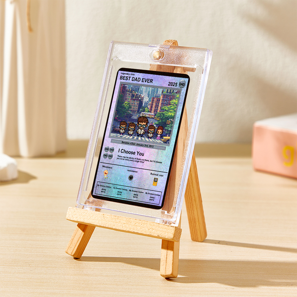 Personalized Poke Father's Day Card - Custom Gift for Dad - Personalized Father's Day Gifts - Father's Day Present - Dad Gifts