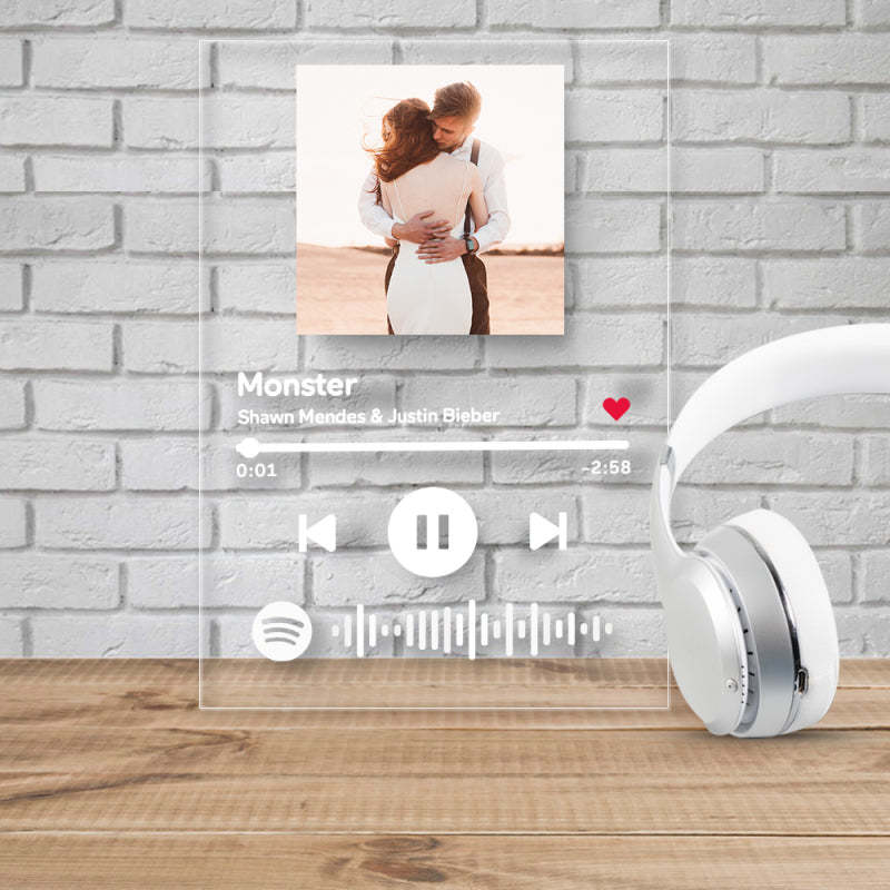 Custom Spotify Plaque Scannable Music Plaque-Personalized Spotify Gift-Best Gift For Her