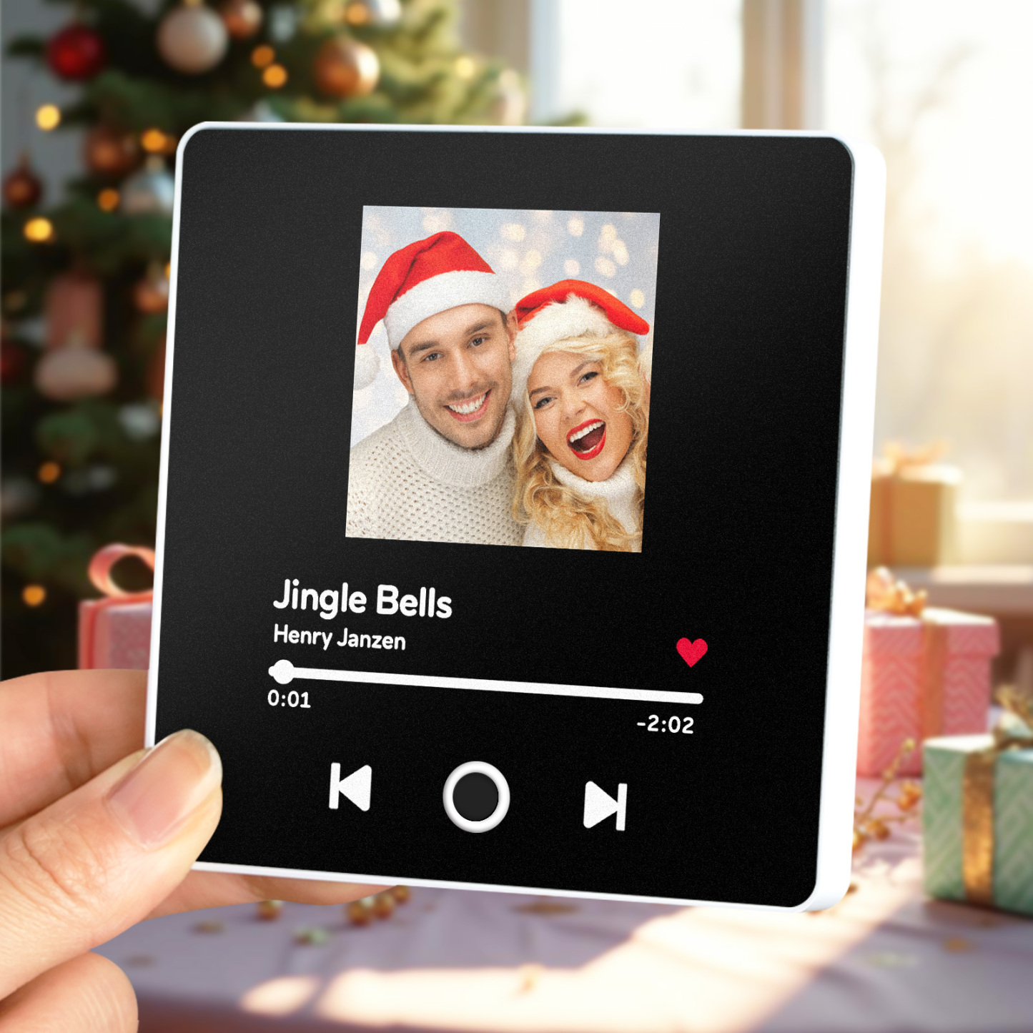 Customized Album Fridge Magnet Personalized Music Fridge Magnet Can Play Songs Christmas Gift - 