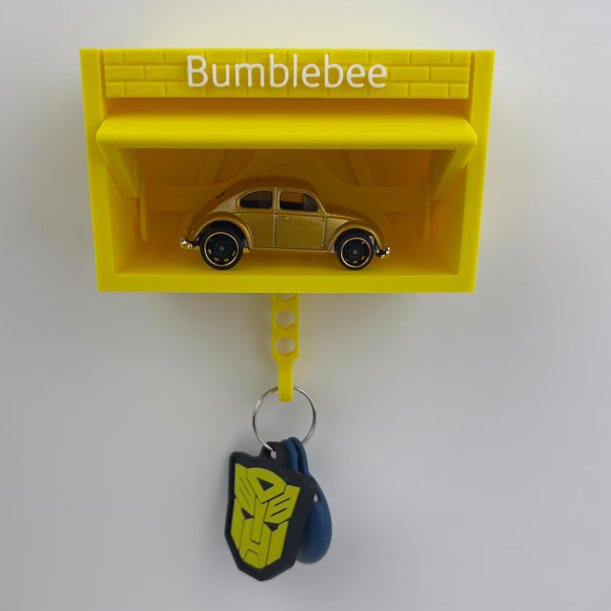 Mini Garage Key Holder for 1:64 Scale Cars Wall Mount Display Gift for Car Lovers Father`s Day Gift