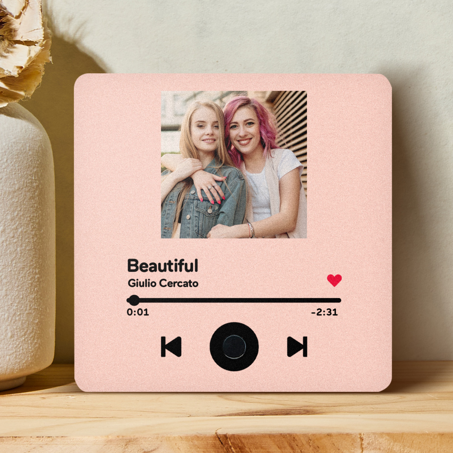 Customized Multiple Photo Music Fridge Magnet Can Play Songs Personalised Photo Fridge Magnet - 