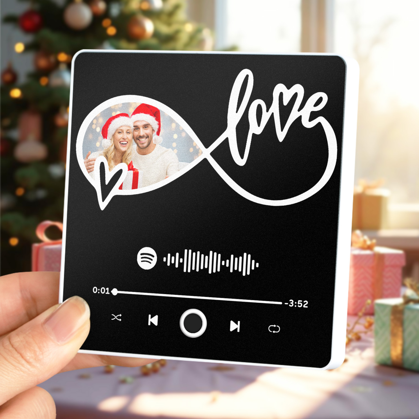 Customized Album Fridge Magnet Personalized Music Fridge Magnet Can Play Songs Christmas Gift - 