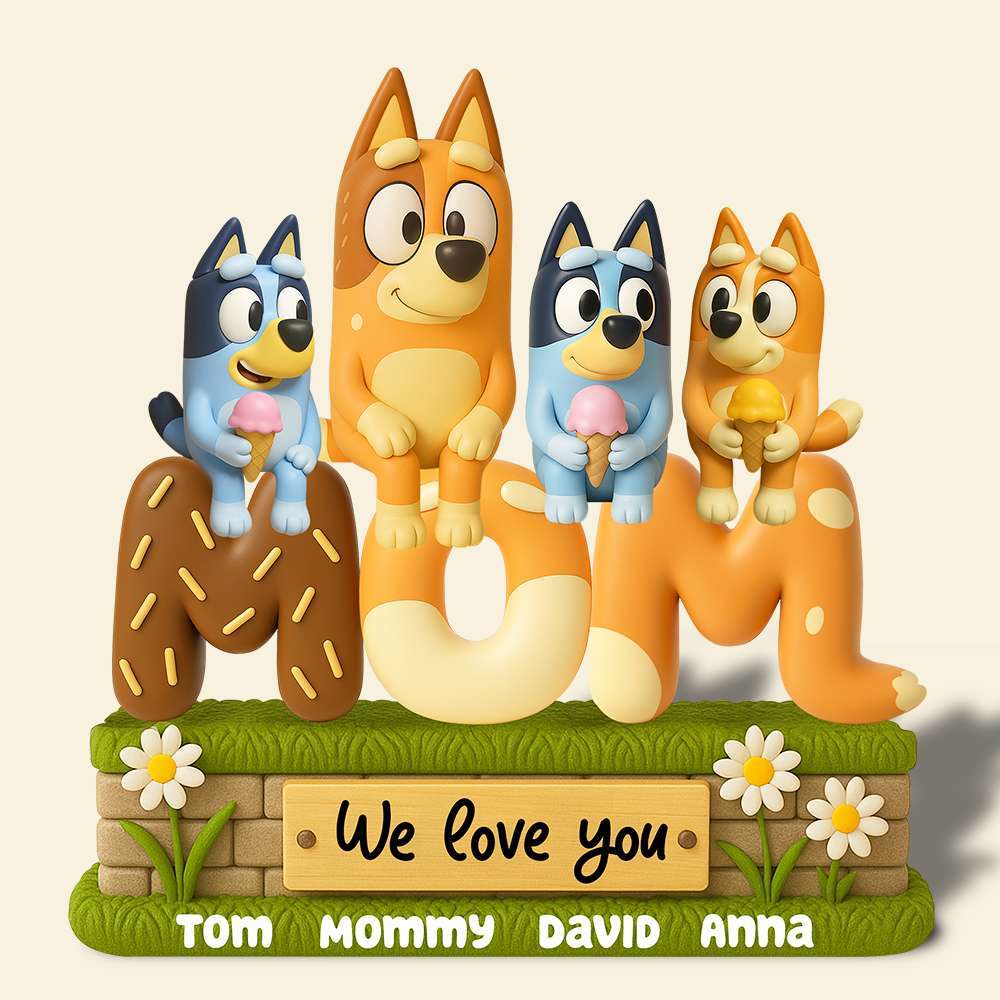 Personalized Gifts For Mom Dog Mother Acrylic Plaque We Love You Mom - 