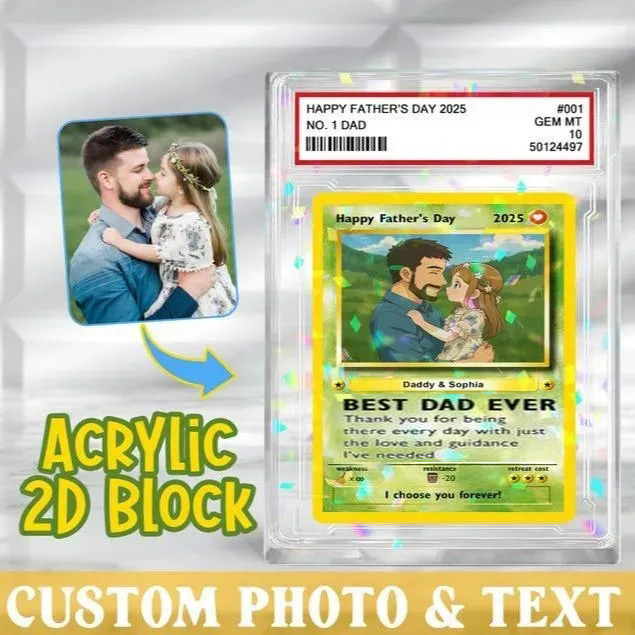 Father's Day Poke Card, Custom Poke Card, Gift For dad, Father's Day Gift, Custom Poke Present - MyFaceTshirt