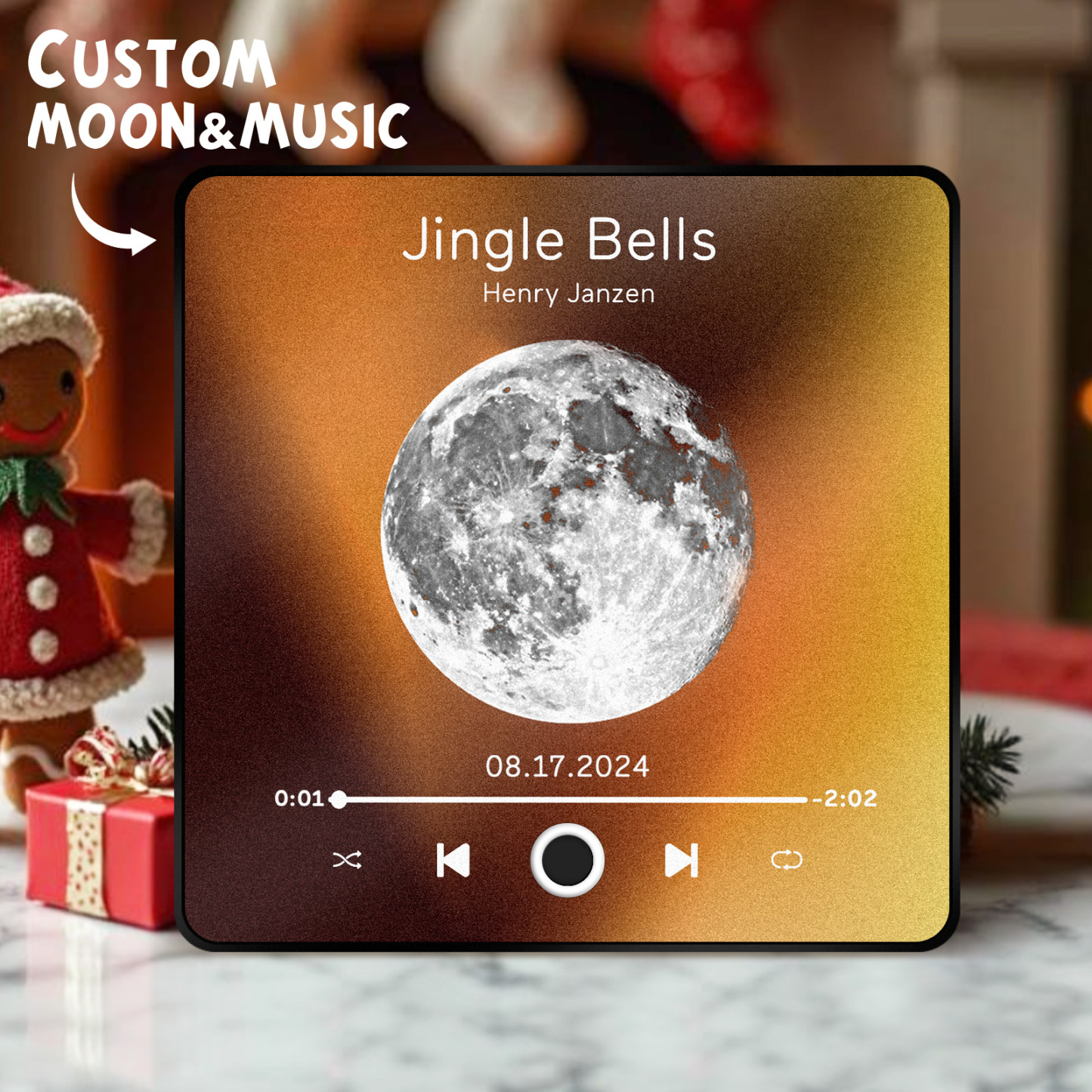 Customized Album Fridge Magnet Personalized Music Fridge Magnet Can Play Songs Christmas Gift - 