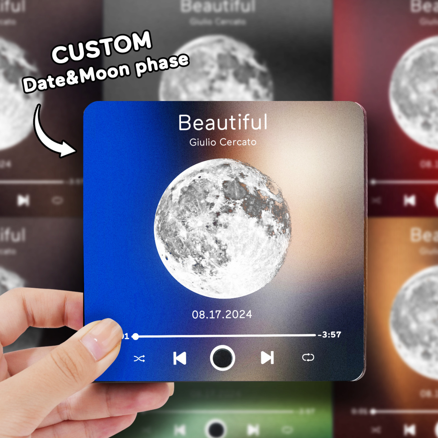 Customized Multiple Photo Music Fridge Magnet Can Play Songs Personalised Photo Fridge Magnet - 