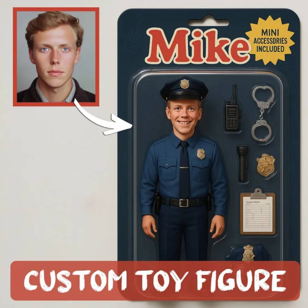 3D Effect Action Figure Pack Packaging Personalized Acrylic Keychain