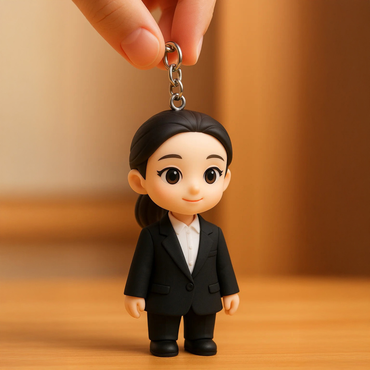 Custom 3D Keychain Figure from Your Photo Personalized Mini Doll Gift Idea
