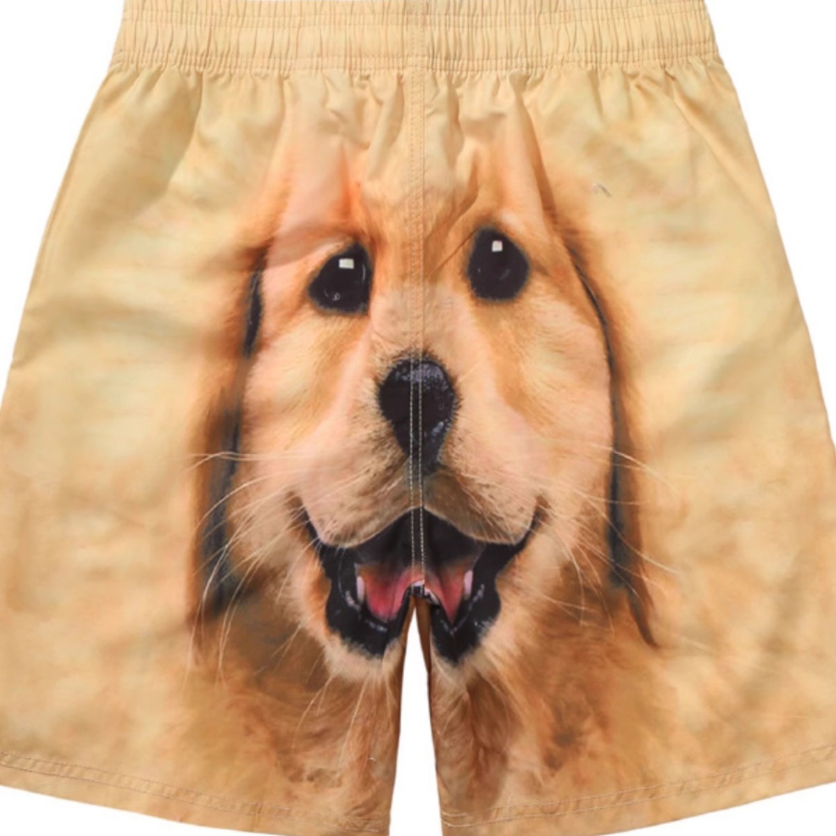Custom Dog Face Funny Beach Trunks Men's Boxer Briefs - 