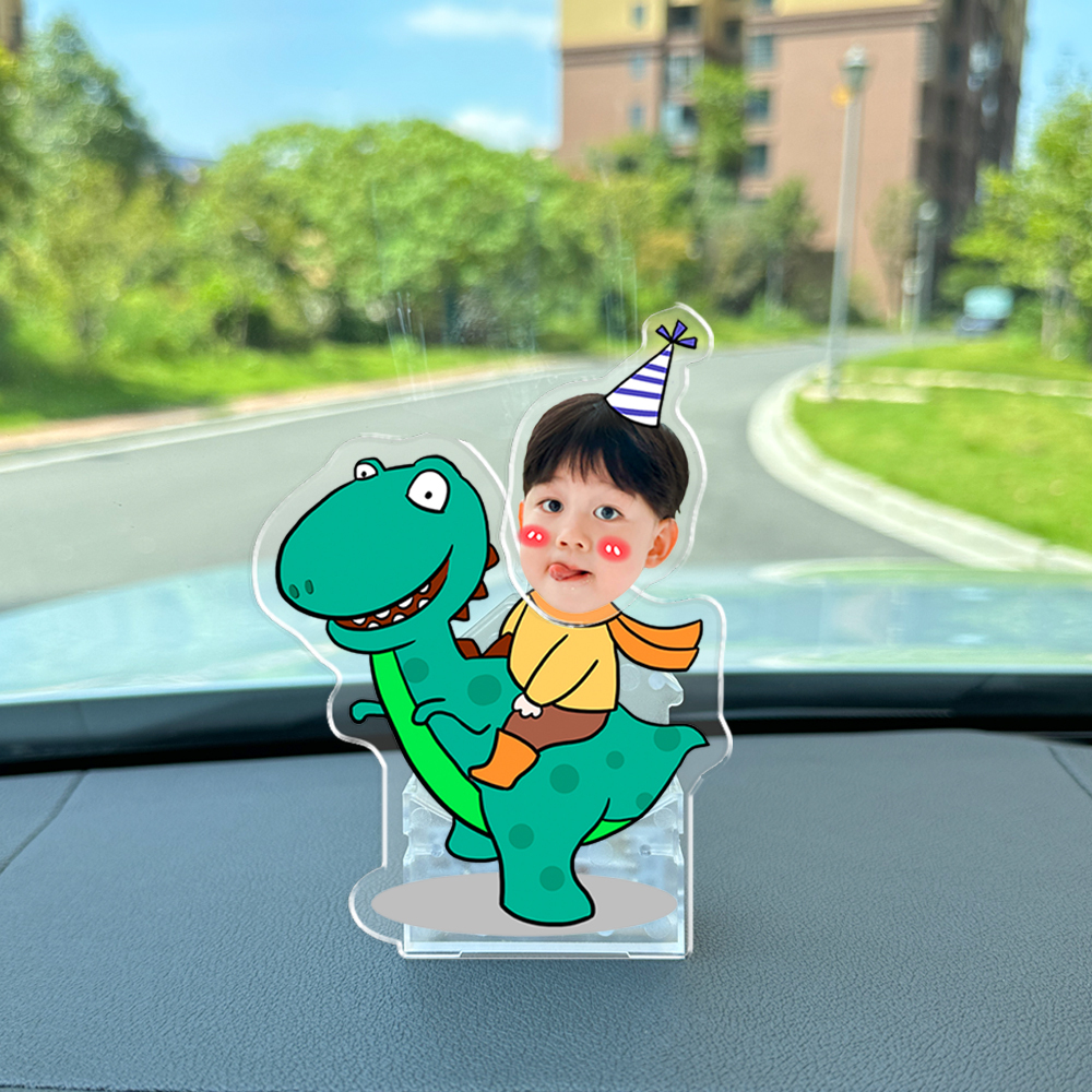 Car shaking ornaments customized solar car shake music photo acrylic car interior decoration - 