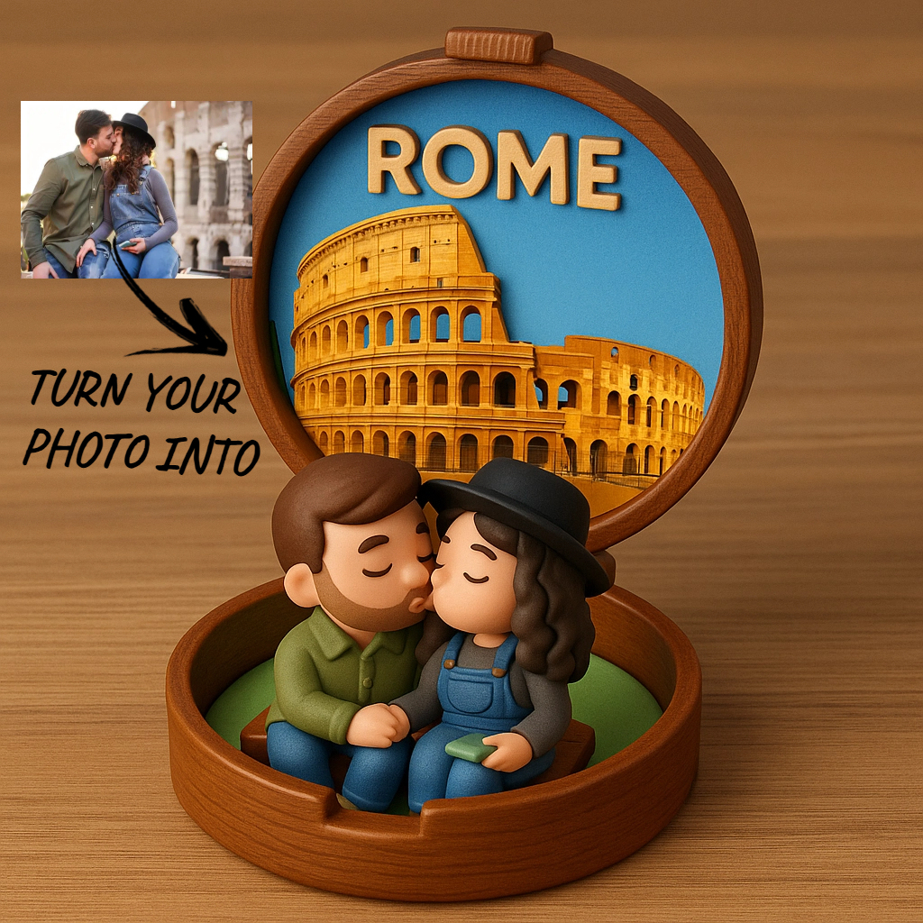 Custom 3D Action Figure Box Turn Your Photo Into a Personalized Toy Figure Unique Gift for Couples