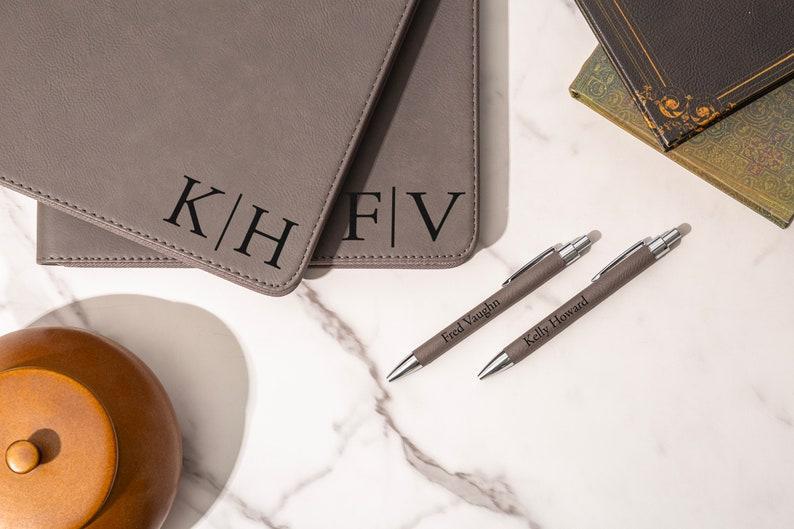 Custom Leather Gift Set, Personalized Portfolio With Pen, Appreciation Gift, Custom Company Gifts, Gift Set For Him, Custom Graduation Gifts